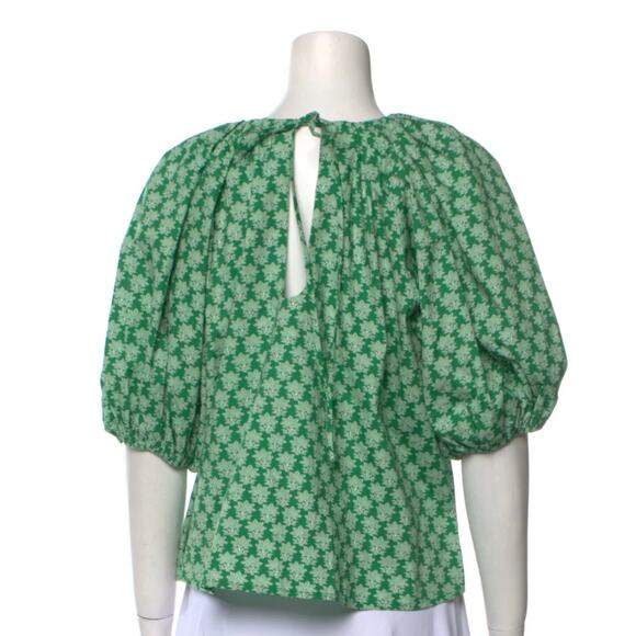 Rhode Emerald Floral Stamp Rowan Blouse NWT - Picture 2 of 5
